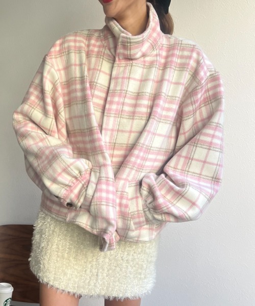 LAC-VERT(ラック・ヴェール)の「スタンドカラーAラインフレアジャケット(ステンカラーコート・レディース・ブラック/アイボリー/ピンク/ブラウン/チャコールグレー・FREE)」の12枚目の写真