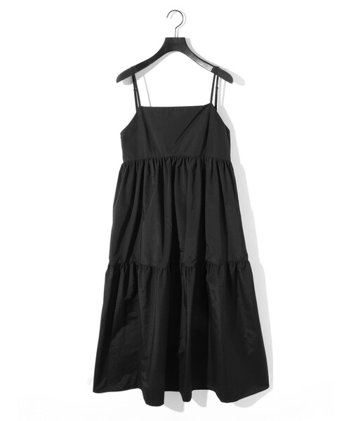 MIDIUMISOLID(ミディウミソリッド)の「MIDIUMISOLID for Ladies C/NY ティアードキャミソールワンピース(ワンピース・レディース・ブラック/オフホワイト/カーキ・FREE)」の19枚目の写真