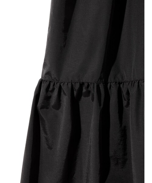 MIDIUMISOLID(ミディウミソリッド)の「MIDIUMISOLID for Ladies C/NY ティアードキャミソールワンピース(ワンピース・レディース・ブラック/オフホワイト/カーキ・FREE)」の7枚目の写真