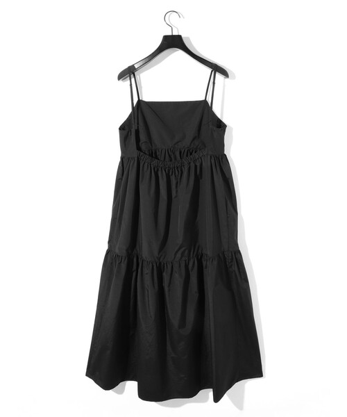 MIDIUMISOLID(ミディウミソリッド)の「MIDIUMISOLID for Ladies C/NY ティアードキャミソールワンピース(ワンピース・レディース・ブラック/オフホワイト/カーキ・FREE)」の5枚目の写真