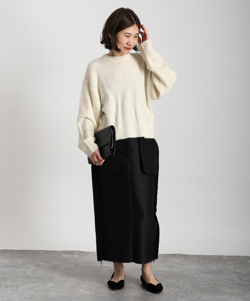 VERMEIL par iena アルパカ スパンコールプルオーバー　白　ニット セール】アルパカ スパンコールプルオーバー（ニット/セーター