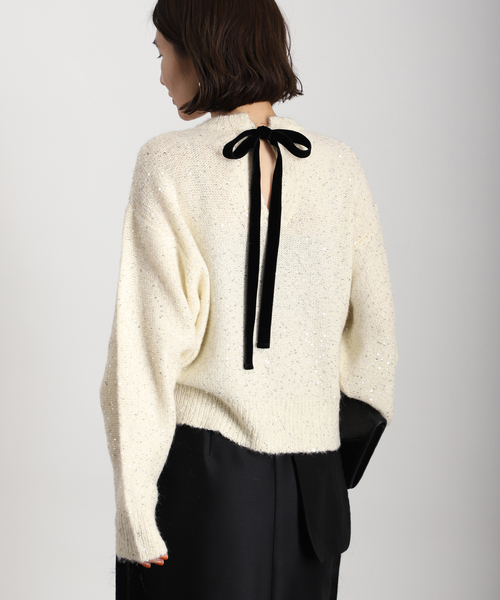 セール】アルパカ スパンコールプルオーバー（ニット/セーター