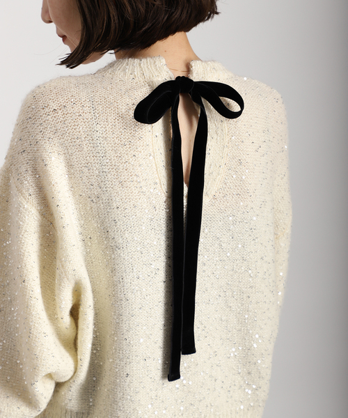 セール】アルパカ スパンコールプルオーバー（ニット/セーター