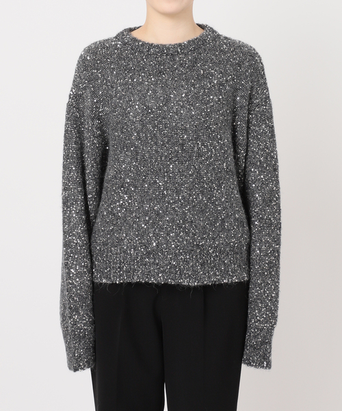 セール】アルパカ スパンコールプルオーバー（ニット/セーター