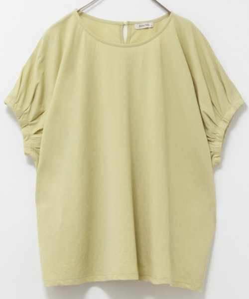 Howdy Marie（ハウディ―マリー）の「Howdy Marie ハウディーマリー 制菌加工 サラリ冷感 ギャザーデザインTシャツ（Tシャツ/カットソー・レディース・イエロー系その他/ホワイト/チャコールグレー/ブラウン・M/L/S/XL）」の13枚目の写真