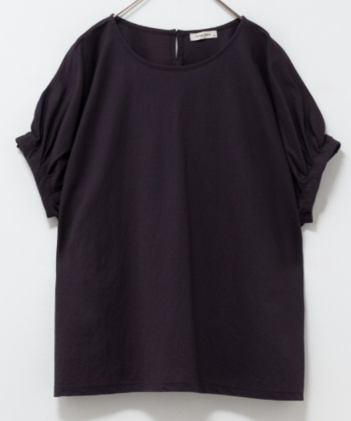 Howdy Marie（ハウディ―マリー）の「Howdy Marie ハウディーマリー 制菌加工 サラリ冷感 ギャザーデザインTシャツ（Tシャツ/カットソー・レディース・イエロー系その他/ホワイト/チャコールグレー/ブラウン・M/L/S/XL）」の11枚目の写真