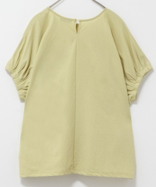 Howdy Marie（ハウディ―マリー）の「Howdy Marie ハウディーマリー 制菌加工 サラリ冷感 ギャザーデザインTシャツ（Tシャツ/カットソー・レディース・イエロー系その他/ホワイト/チャコールグレー/ブラウン・M/L/S/XL）」の14枚目の写真