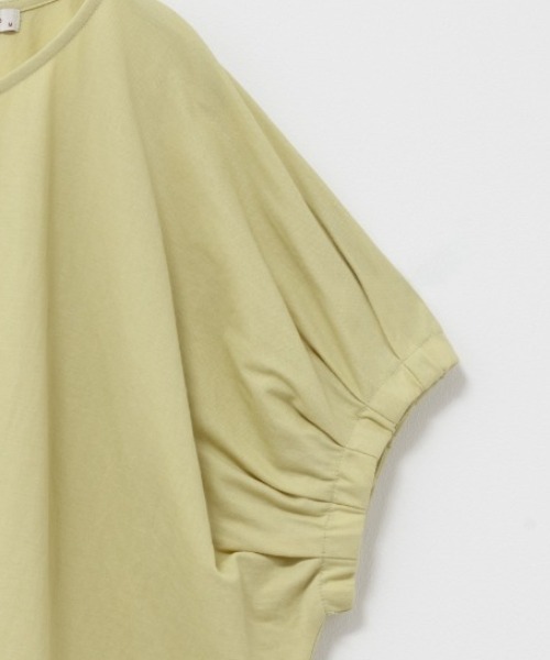 Howdy Marie（ハウディ―マリー）の「Howdy Marie ハウディーマリー 制菌加工 サラリ冷感 ギャザーデザインTシャツ（Tシャツ/カットソー・レディース・イエロー系その他/ホワイト/チャコールグレー/ブラウン・M/L/S/XL）」の16枚目の写真