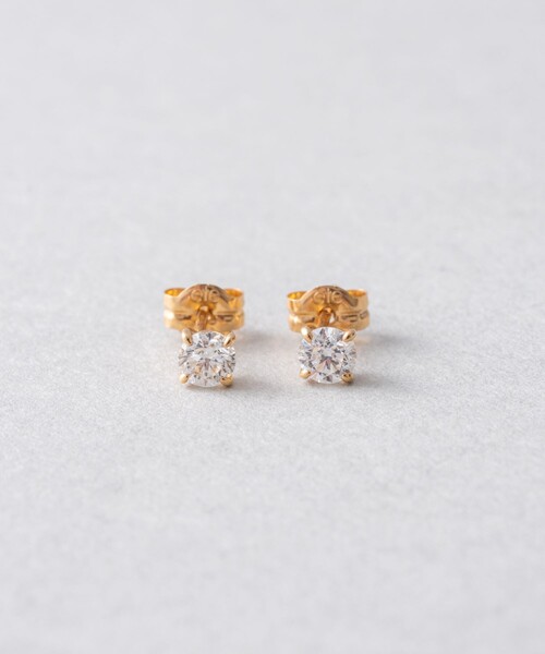ete bijoux(エテビジュー)の「K18 ダイヤモンド 0.3ct ピアス「ブライト」(ピアス(両耳用)・レディース・ピンクゴールド/イエローゴールド・FREE)」の3枚目の写真