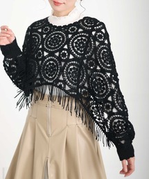 Sawa a la mode（サワアラモード）の「フリンジレーストップス（Tシャツ/カットソー）」