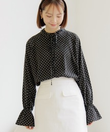 flower | タイニードットリボンブラウス(シャツ/ブラウス)