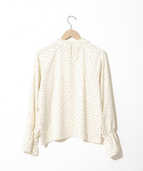 flower（フラワー）の「タイニードットリボンブラウス（シャツ/ブラウス・レディース・アイボリー/ブラック・FREE）」の8枚目の写真