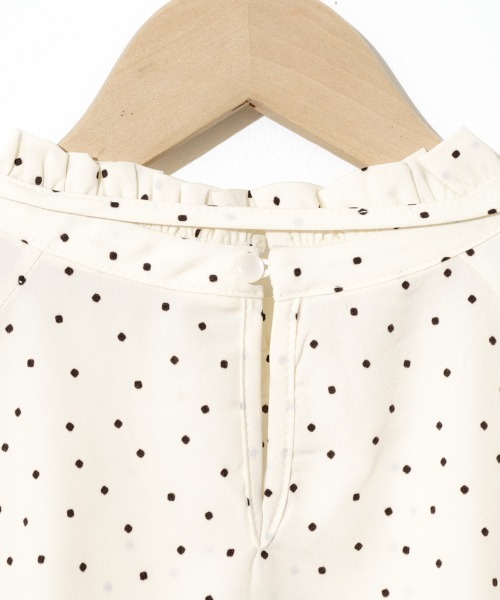 flower（フラワー）の「タイニードットリボンブラウス（シャツ/ブラウス・レディース・アイボリー/ブラック・FREE）」の13枚目の写真