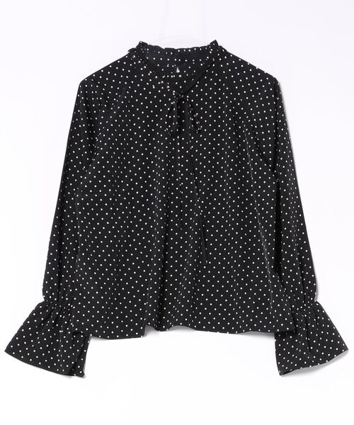 flower（フラワー）の「タイニードットリボンブラウス（シャツ/ブラウス・レディース・アイボリー/ブラック・FREE）」の21枚目の写真