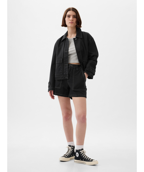 GAP(ギャップ)の「リラックス ユーティリティ ジャケット(デニムジャケット・レディース・グリーン/ベージュ/ブラック・M/L/XS/XXS/S)」の5枚目の写真