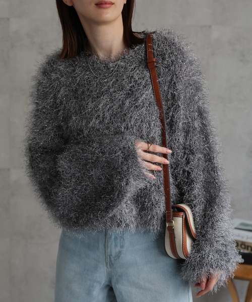 シーニュ Roland ラメニット　新品タグ付き 洗える】ルレックスバルキー ラメニット（KRWSCA0361） | 23