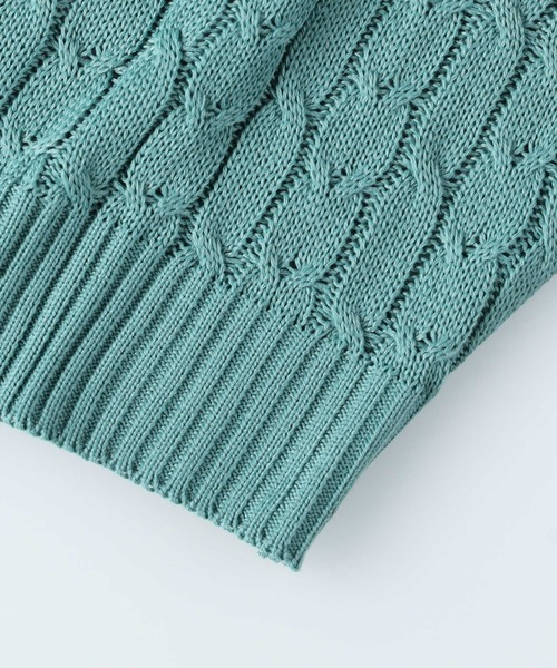 BEVERLY HILLS POLO CLUB(ビバリーヒルズポロクラブ)の「【BEVERLY HILLS POLO CLUB】【別注】ワンポイント刺繍ニットベスト(ベスト・レディース・キナリ/グリーン・フリー)」の8枚目の写真