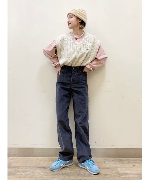 BEVERLY HILLS POLO CLUB(ビバリーヒルズポロクラブ)の「【BEVERLY HILLS POLO CLUB】【別注】ワンポイント刺繍ニットベスト(ベスト・レディース・キナリ/グリーン・フリー)」の10枚目の写真