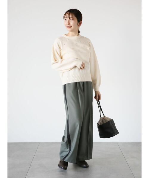 Te chichi TERRASSE(テチチテラス)の「ランダムパールニット(ニット/セーター・レディース・ブルー/グレー/ブラック/オフホワイト・F)」の21枚目の写真