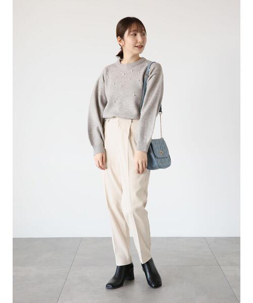 Te chichi TERRASSE(テチチテラス)の「ランダムパールニット(ニット/セーター・レディース・ブルー/グレー/ブラック/オフホワイト・F)」の19枚目の写真