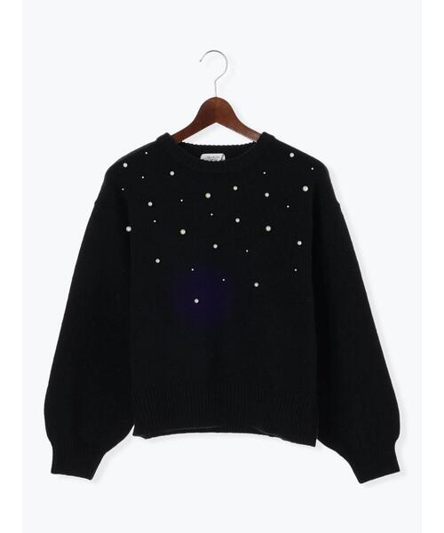 Te chichi TERRASSE(テチチテラス)の「ランダムパールニット(ニット/セーター・レディース・ブルー/グレー/ブラック/オフホワイト・F)」の13枚目の写真