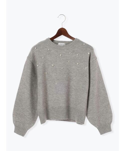 Te chichi TERRASSE(テチチテラス)の「ランダムパールニット(ニット/セーター・レディース・ブルー/グレー/ブラック/オフホワイト・F)」の22枚目の写真