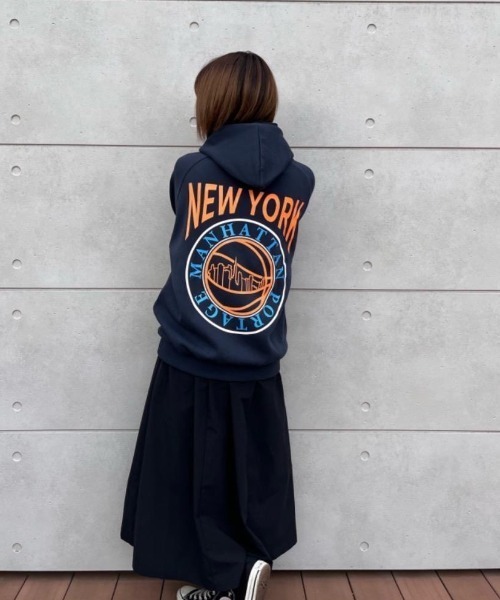 Manhattan Portage（マンハッタンポーテージ）の「Sweat Parka SPALDING（パーカー・メンズ・ブラック/ネイビー・MEDIUM/LARGE）」の21枚目の写真