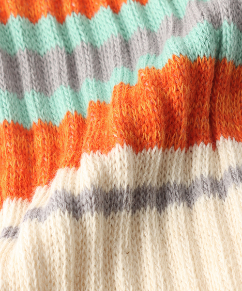 Name.（ネーム）の「【Name./ネーム】 BORDER SOCKS（ソックス/靴下・メンズ・ベージュ/ネイビー/ホワイト・FREE）」の9枚目の写真