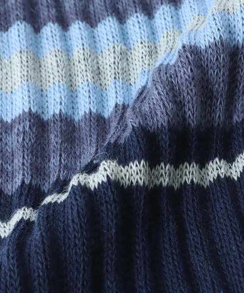 Name.（ネーム）の「【Name./ネーム】 BORDER SOCKS（ソックス/靴下・メンズ・ベージュ/ネイビー/ホワイト・FREE）」の10枚目の写真