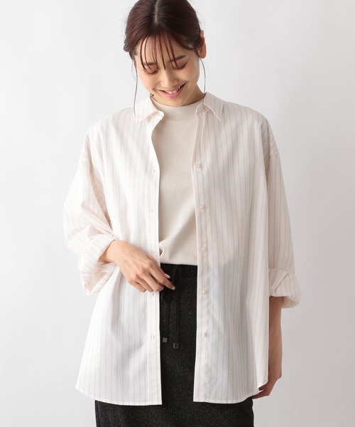 GLOBAL WORK(グローバルワーク)の「お手入れらくらくフレンチリネンシャツ/976693(シャツ/ブラウス・レディース・ブルー系その他5/ライトブルー/グレイッシュベージュ/パープル系その他2/グリーン系その他5/ベージュ系その他2/イエロー/オレンジ系5/ネイビー系9/オフホワイト・L/M)」の16枚目の写真