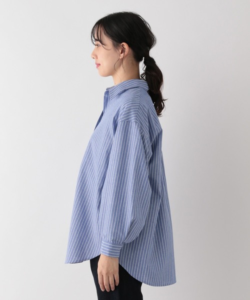 新品 かぐれ リネンWポケットフレンチシャツ 新品タグ付◇ LIGHT BLUE かぐれ リネンWポケットフレンチシャツ