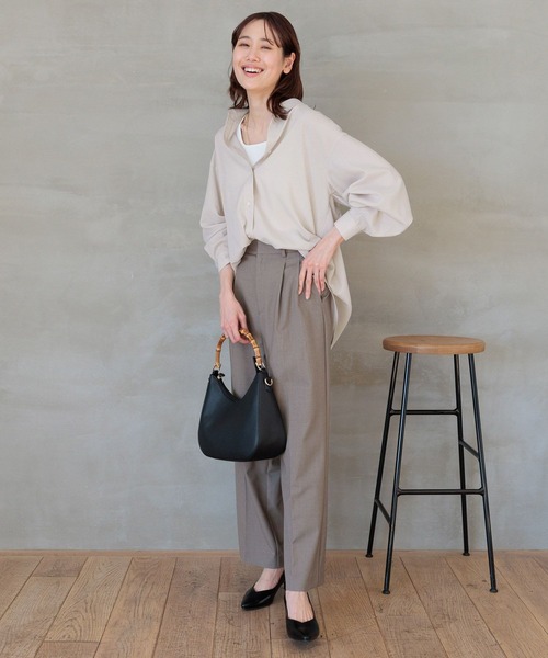 GLOBAL WORK(グローバルワーク)の「お手入れらくらくフレンチリネンシャツ/976693(シャツ/ブラウス・レディース・ブルー系その他5/ライトブルー/グレイッシュベージュ/パープル系その他2/グリーン系その他5/ベージュ系その他2/イエロー/オレンジ系5/ネイビー系9/オフホワイト・L/M)」の18枚目の写真