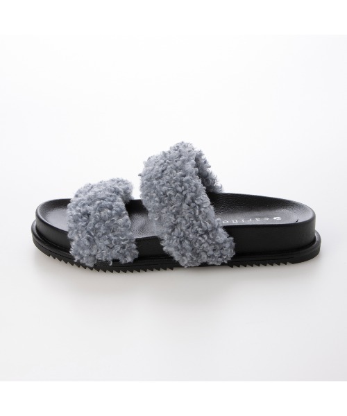 carino(カリーノ)の「エコファーもこもこサンダル(サンダル・レディース・ブルー/ブラウン・S/M/L/LL)」の3枚目の写真