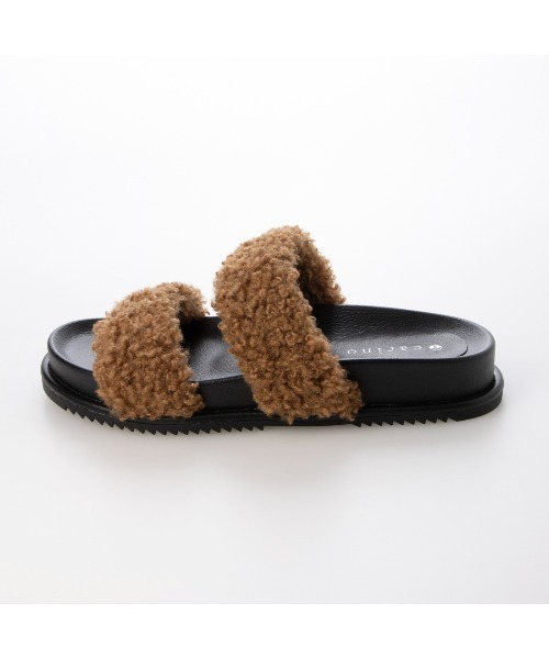 carino(カリーノ)の「エコファーもこもこサンダル(サンダル・レディース・ブルー/ブラウン・S/M/L/LL)」の8枚目の写真
