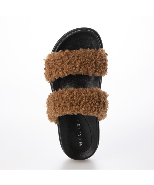 carino(カリーノ)の「エコファーもこもこサンダル(サンダル・レディース・ブルー/ブラウン・S/M/L/LL)」の6枚目の写真