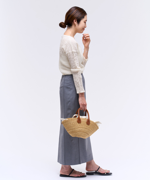 IENA アトリエフランセロングスリーブトップス　アイボリー 追加》LES ATELIERS FRANCAIS DE CONFECTION ロングスリーブ