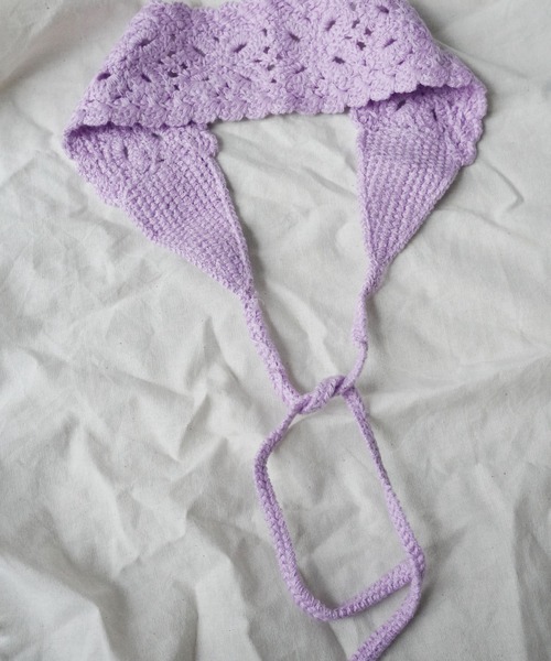 セール】レース 編み ニット ヘアバンド（ヘアバンド）｜Port（ポート