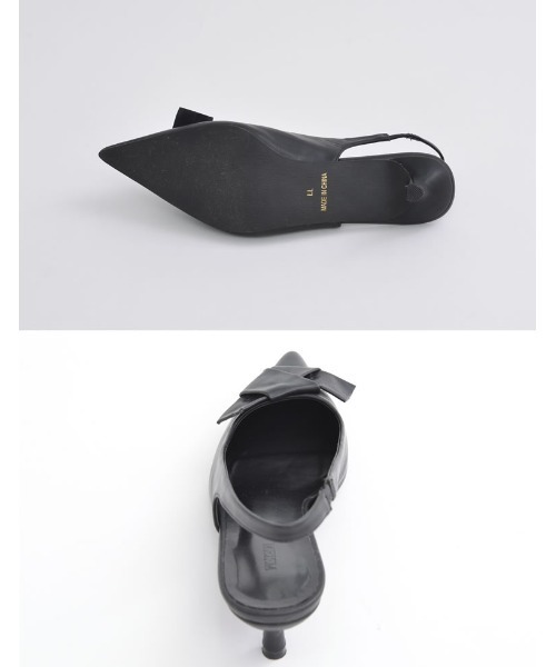 Re:EDIT（リエディ）の「[2024SS COLLECTION][MEISM by Re:EDIT][大きいサイズ有]リボンディテールローヒールパンプス（パンプス・レディース・ブラック/シルバー/ゴールド/ホワイト・SMALL/MEDIUM/LARGE/X-LARGE）」の20枚目の写真