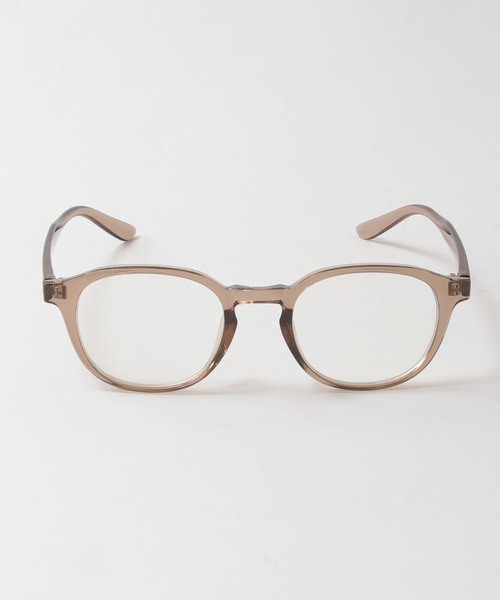 ブラウンフレームクリアサングラス《UVカット99%以上》（サングラス