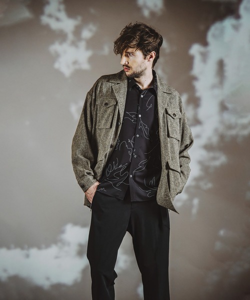 【セール】フラワースケッチプリントSH(シャツ)(シャツ/ブラウス)|NO ID.(ノーアイディ) 【セール】フラワースケッチプリントSH(シャツ)(シャツ/ブラウス)|NO ID.(ノーアイディ)