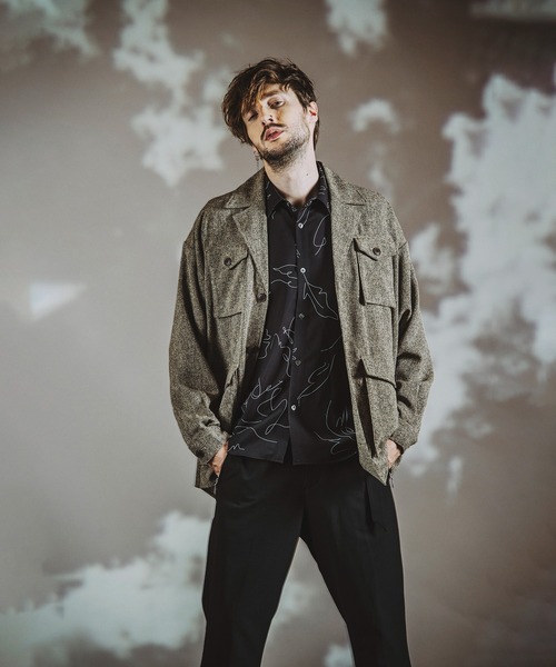 【セール】フラワースケッチプリントSH(シャツ)(シャツ/ブラウス)|NO ID.(ノーアイディ) 【セール】フラワースケッチプリントSH(シャツ)(シャツ/ブラウス)|NO ID.(ノーアイディ)