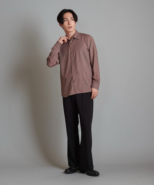 【セール】フラワースケッチプリントSH(シャツ)(シャツ/ブラウス)|NO ID.(ノーアイディ) 【セール】フラワースケッチプリントSH(シャツ)(シャツ/ブラウス)|NO ID.(ノーアイディ)