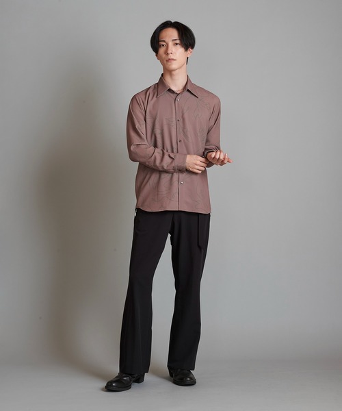 【セール】フラワースケッチプリントSH(シャツ)(シャツ/ブラウス)|NO ID.(ノーアイディ) 【セール】フラワースケッチプリントSH(シャツ)(シャツ/ブラウス)|NO ID.(ノーアイディ)