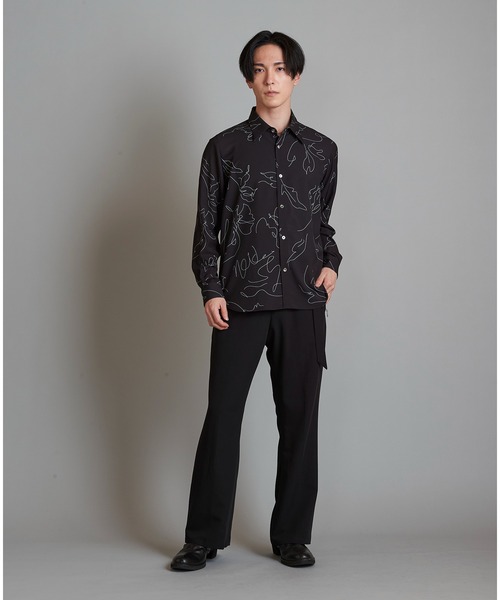 【セール】フラワースケッチプリントSH(シャツ)(シャツ/ブラウス)|NO ID.(ノーアイディ) 【セール】フラワースケッチプリントSH(シャツ)(シャツ/ブラウス)|NO ID.(ノーアイディ)