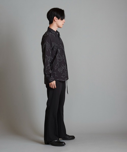 【セール】フラワースケッチプリントSH(シャツ)(シャツ/ブラウス)|NO ID.(ノーアイディ) 【セール】フラワースケッチプリントSH(シャツ)(シャツ/ブラウス)|NO ID.(ノーアイディ)