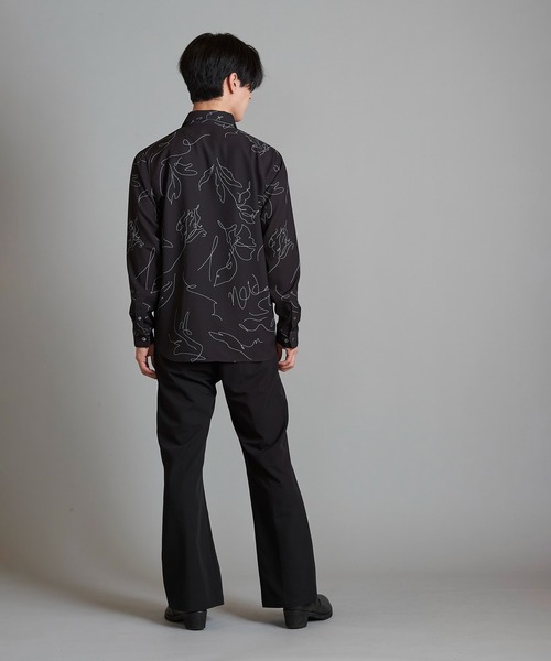 【セール】フラワースケッチプリントSH(シャツ)(シャツ/ブラウス)|NO ID.(ノーアイディ) 【セール】フラワースケッチプリントSH(シャツ)(シャツ/ブラウス)|NO ID.(ノーアイディ)