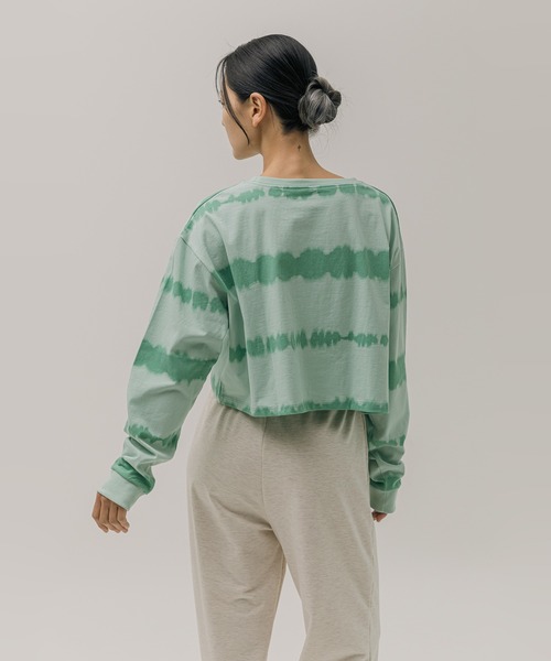 タイダイクロップドT ヨガトップス（Tシャツ/カットソー）｜minsobi