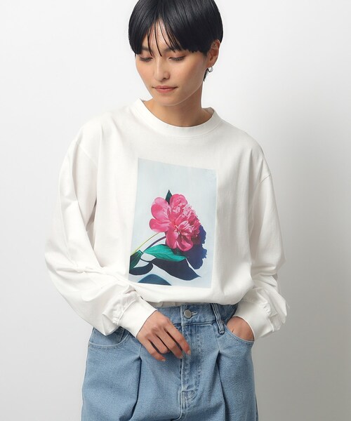 OPAQUE.CLIP(オペークドットクリップ)の「◆フォトプリントロングスリーブTシャツ(Tシャツ/カットソー・レディース・チャコールグレー/ライトグレー/ホワイト・40/38)」の19枚目の写真
