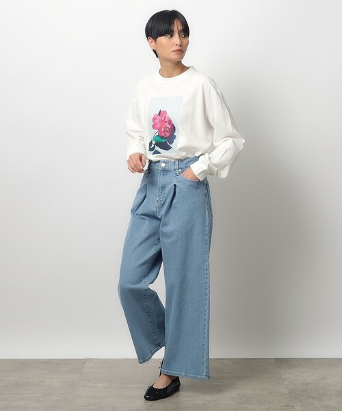 OPAQUE.CLIP(オペークドットクリップ)の「◆フォトプリントロングスリーブTシャツ(Tシャツ/カットソー・レディース・チャコールグレー/ライトグレー/ホワイト・40/38)」の20枚目の写真