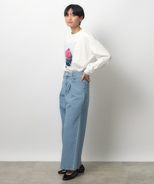 OPAQUE.CLIP(オペークドットクリップ)の「◆フォトプリントロングスリーブTシャツ(Tシャツ/カットソー・レディース・チャコールグレー/ライトグレー/ホワイト・40/38)」の21枚目の写真